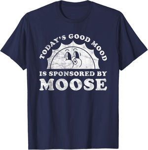 Funny Cute Retro Vintage Moose T-Shirt - T-Shirt | Navy