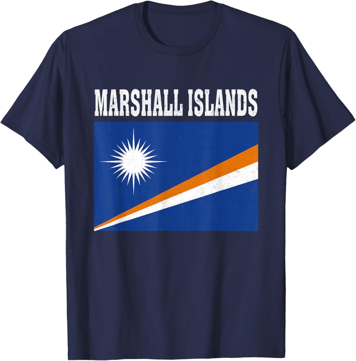 Marshall Islands Flag Patriotic National Roots Souvenir T-Shirt - T-Shirt | Navy