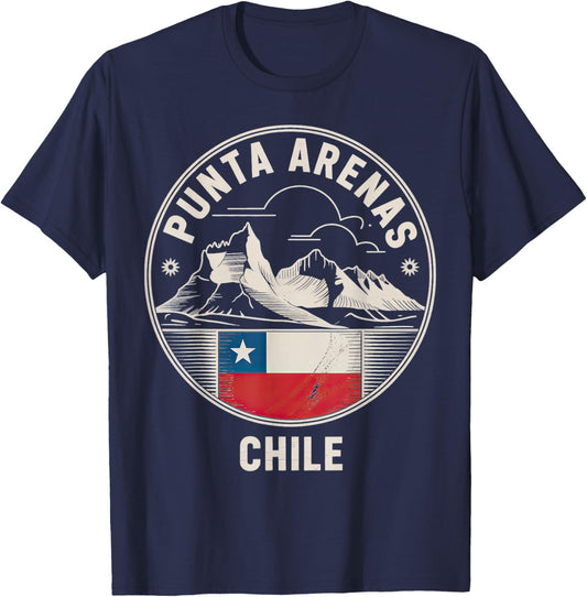 Punta Arenas Chile City Travel Design T-Shirt - T-Shirt | Navy