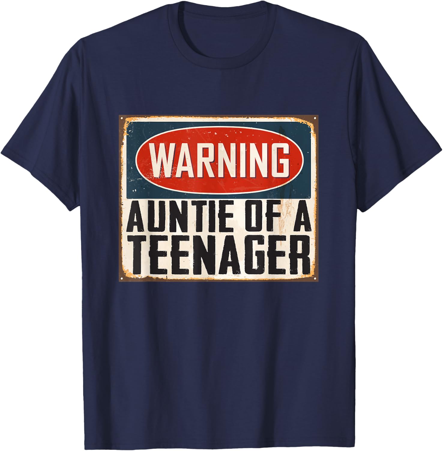 Auntie of a Teenager Official Teenager Matching T-Shirt - T-Shirt | Navy