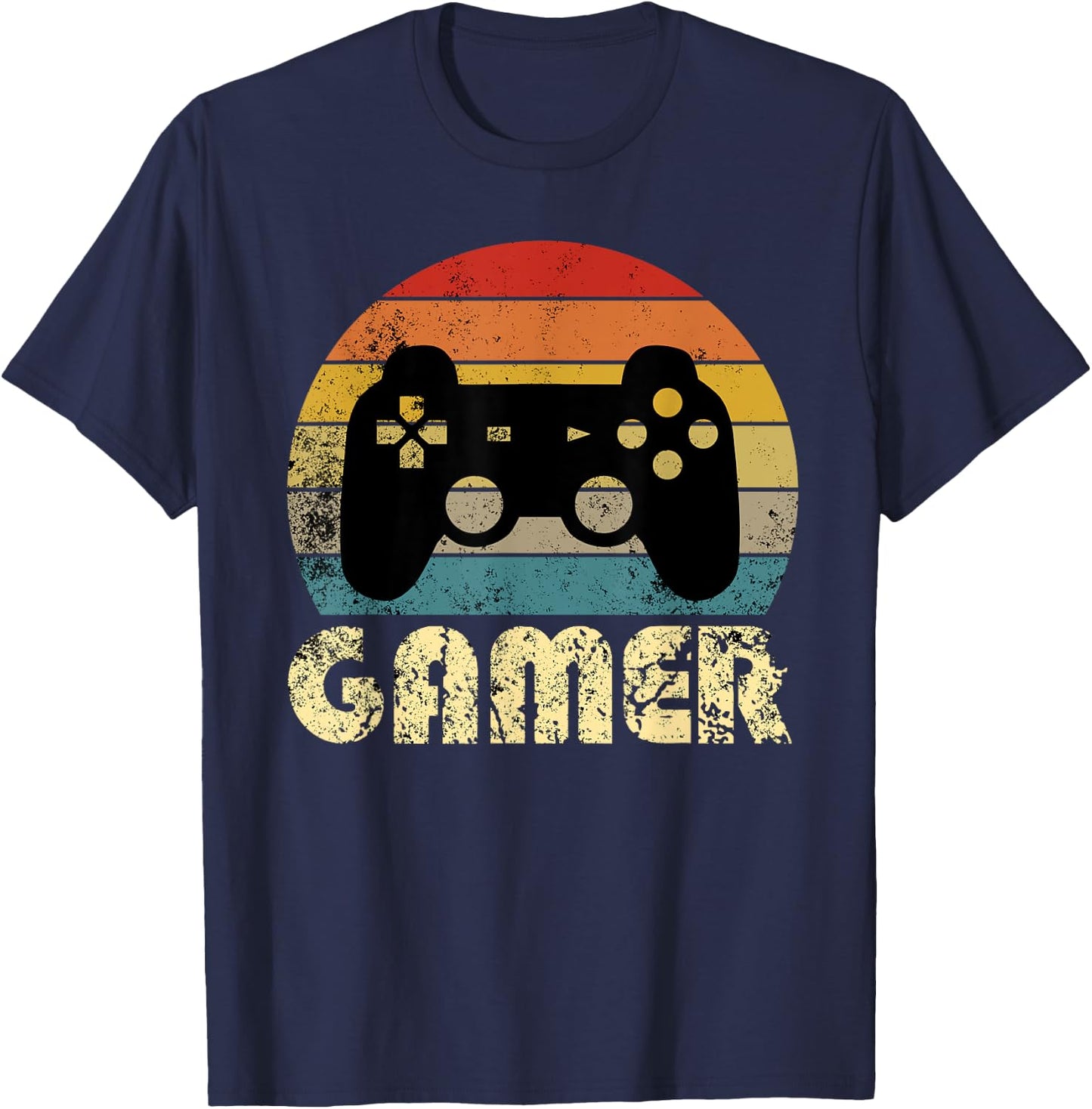 Retro Gamer Video Game Player Boys Teens Men T-Shirt - T-Shirt | Navy