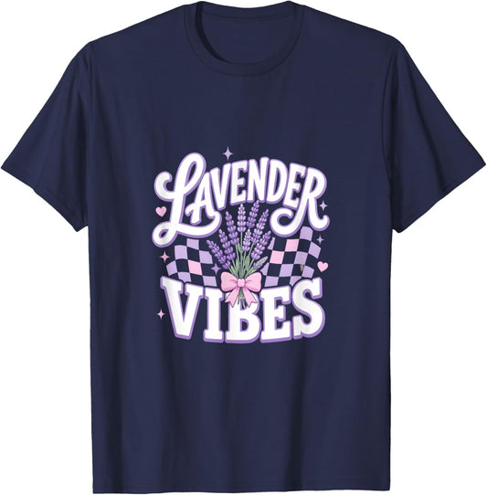 Lavender Lover Pastel Girl T-Shirt - T-Shirt | Navy