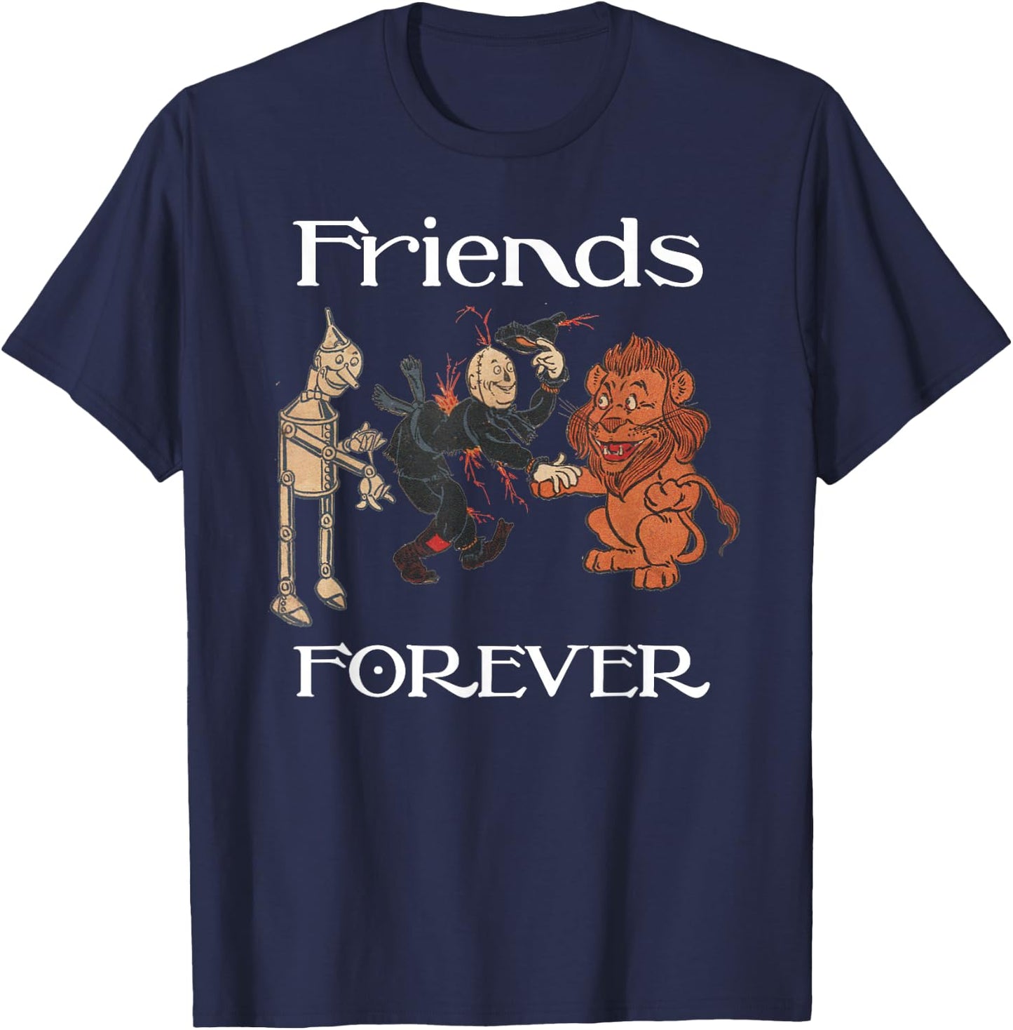 Wizard Of OZ Scarecrow Cowardly Lion Tin Man Shirt T-Shirt - T-Shirt | Navy