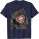 Smiling Monkey Funny Abe T-Shirt - T-Shirt | Navy