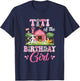 Titi Of The Birthday Girl 1St Birthday Cow Farm Family T-Shirt - T-Shirt | Navy
