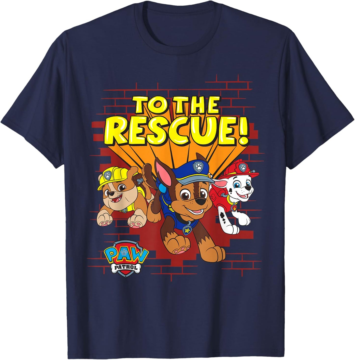 PAW Patrol Group "To The Rescue!" T-Shirt - T-Shirt | Navy