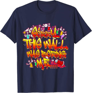 Funny Oldschool Graffiti Street Art Letters Spray Tagging T-Shirt - T-Shirt | Navy