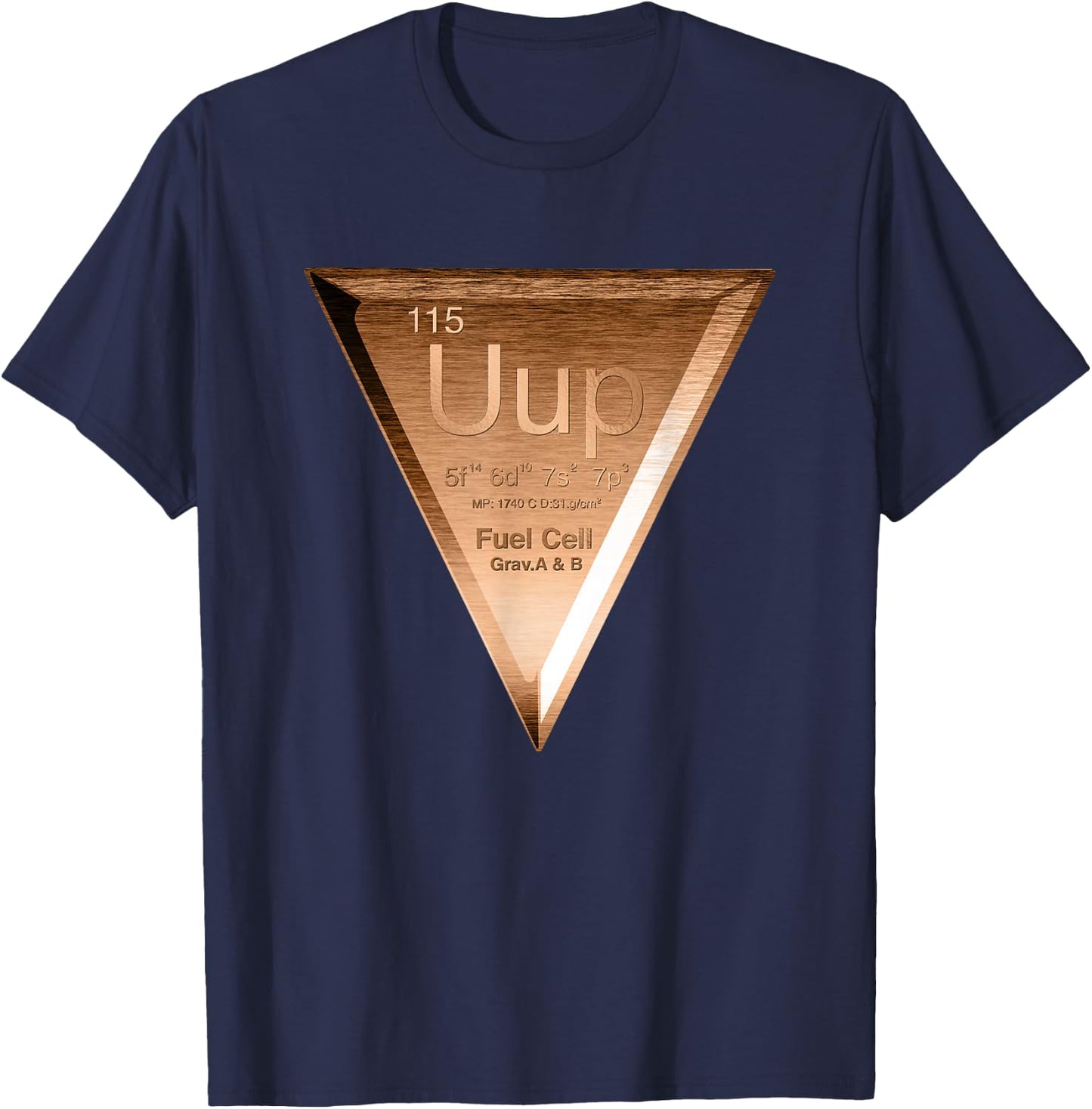Ununpentium Element 115 Copper Fuel Cell Area 51 Alien UFO T-Shirt - T-Shirt | Navy