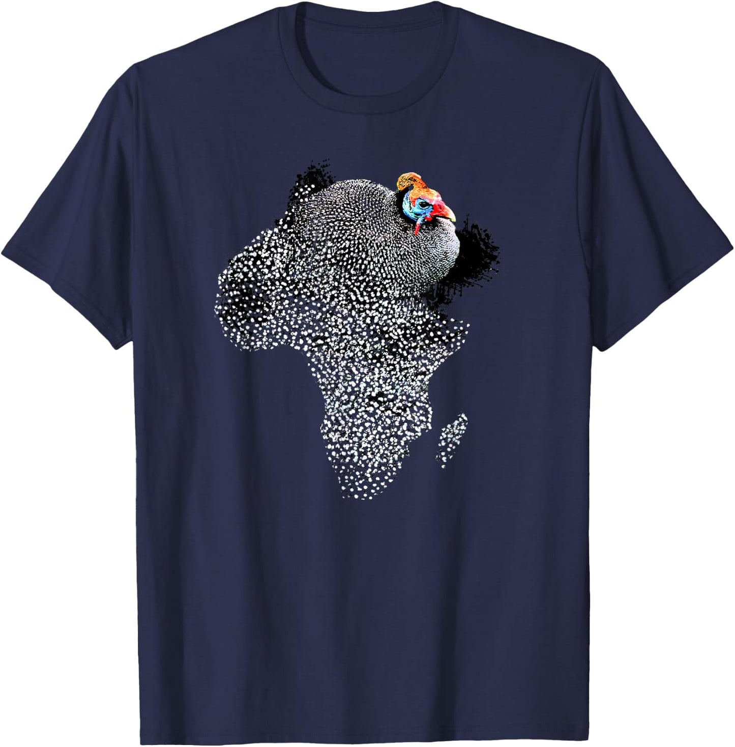 Cute Bird Shirt, Guinea Fowl T Shirt T-Shirt - T-Shirt | Navy