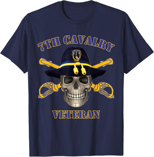7th Cavalry - for Army Vets of Seventh Cavalry T-Shirt - T-Shirt | Navy