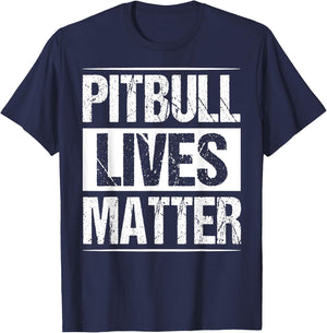 Pitbull Lives Matter Shirt Pit Loverss For Dog Owners Women Kids T-Shirt - T-Shirt | Navy