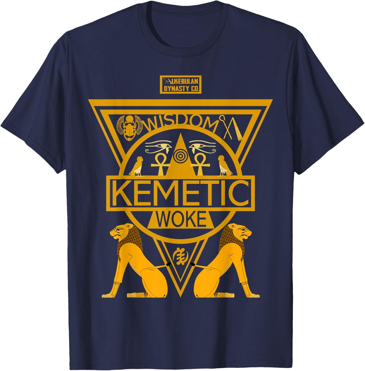 Kemetic Spirituality Ancient Egyptian Art T-Shirt - T-Shirt | Navy