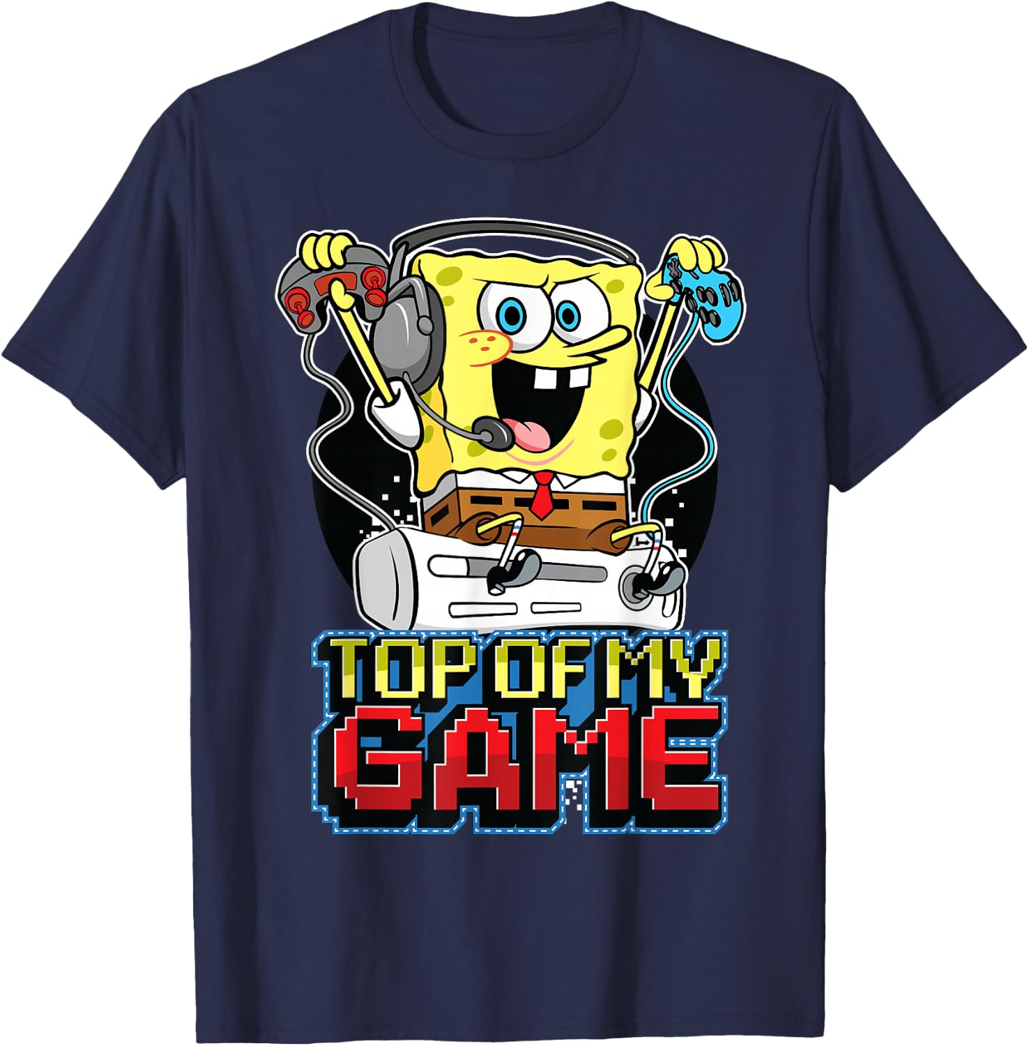 Spongebob SquarePants Top Of My Game T-Shirt - T-Shirt | Navy