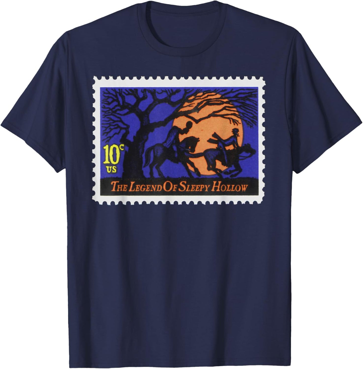 Ichabod Crane Legend of Sleepy Hollow Headless Horseman T-Shirt - T-Shirt | Navy