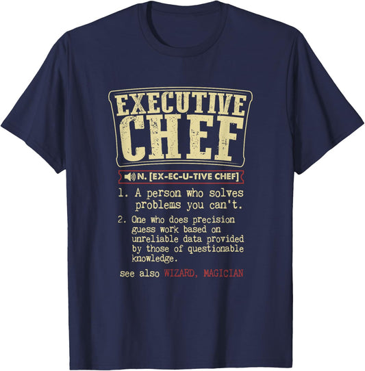 Executive Chef Funny Definition T-Shirt - T-Shirt | Navy