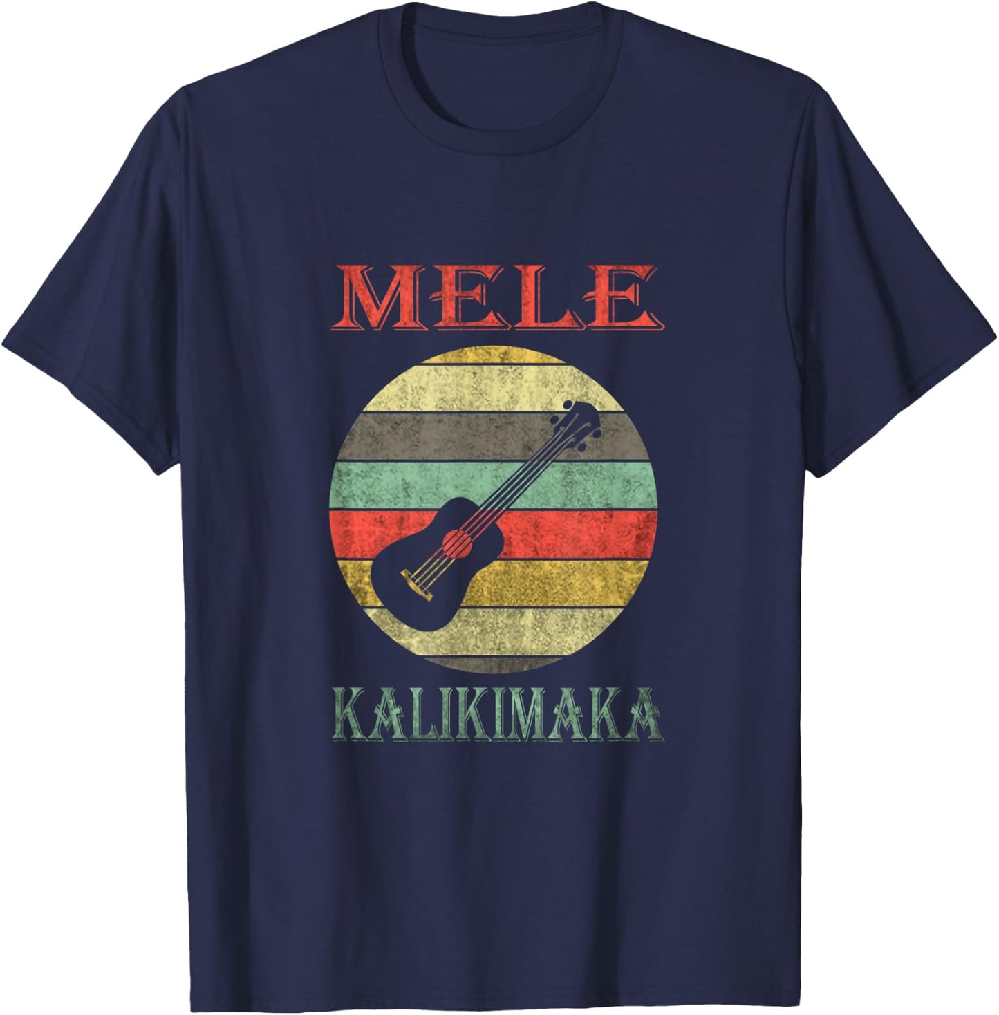 Hawaii Christmas Mele Kalikimaka Hawaiian Vintage T-Shirt - T-Shirt | Navy