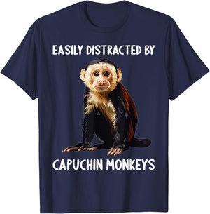 Capuchin Monkeys Capuchin Monkey T-Shirt - T-Shirt | Navy