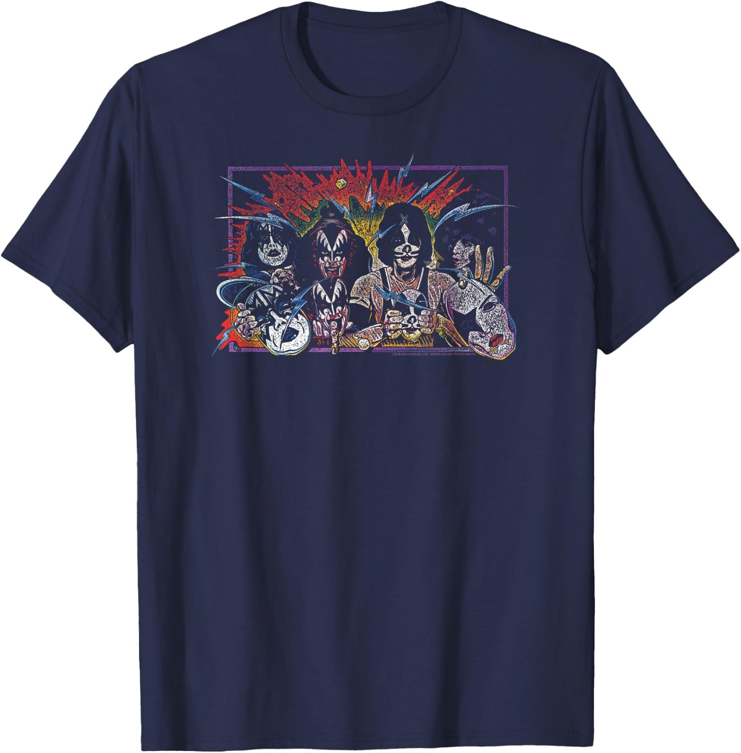 KISS - Unmasked T-Shirt - T-Shirt | Navy