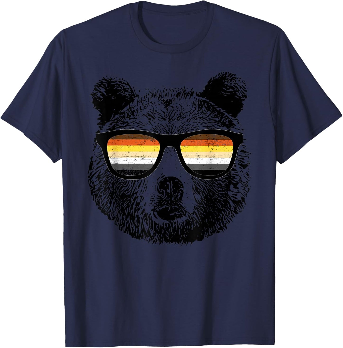 Gay Bear with Sunglasses T-Shirt - T-Shirt | Navy