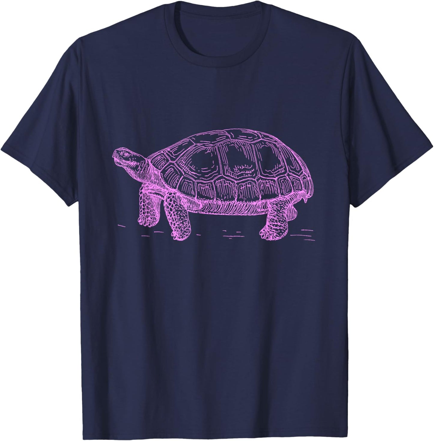 Fun Vintage Pink Tortoise Funny Tortoise T Shirt T-Shirt - T-Shirt | Navy