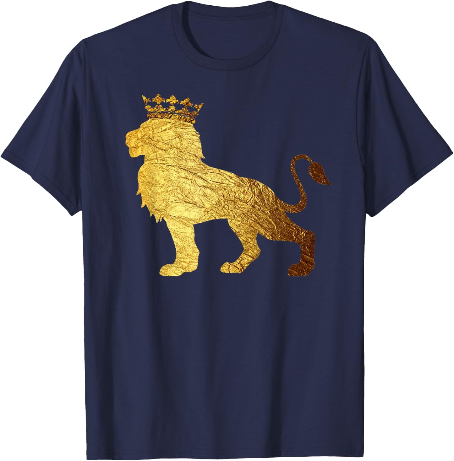 King of the Jungle Crown King Lion & Boys-Cool Lion T-Shirt - T-Shirt | Navy