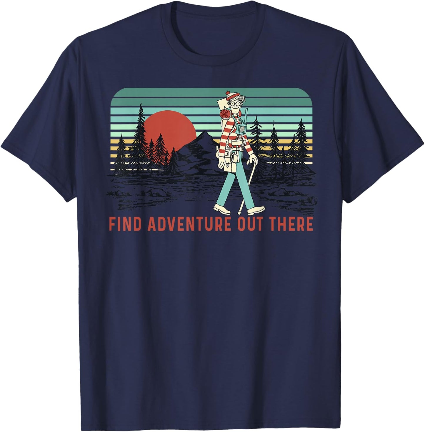 Where's Waldo Find Adventure Out There T-Shirt - T-Shirt | Navy
