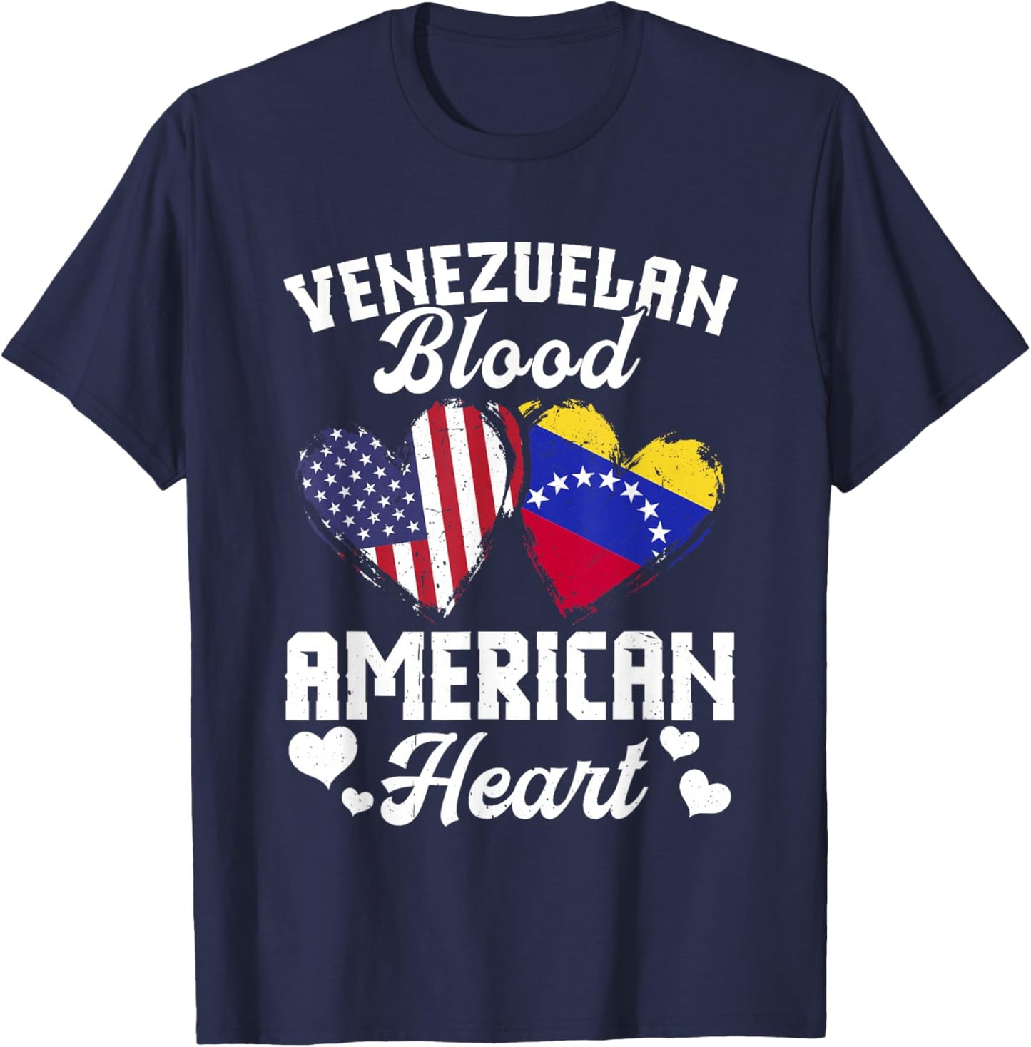 Venezuelan Flag Uniform American Outfit US Flags Venezuela T-Shirt - T-Shirt | Navy