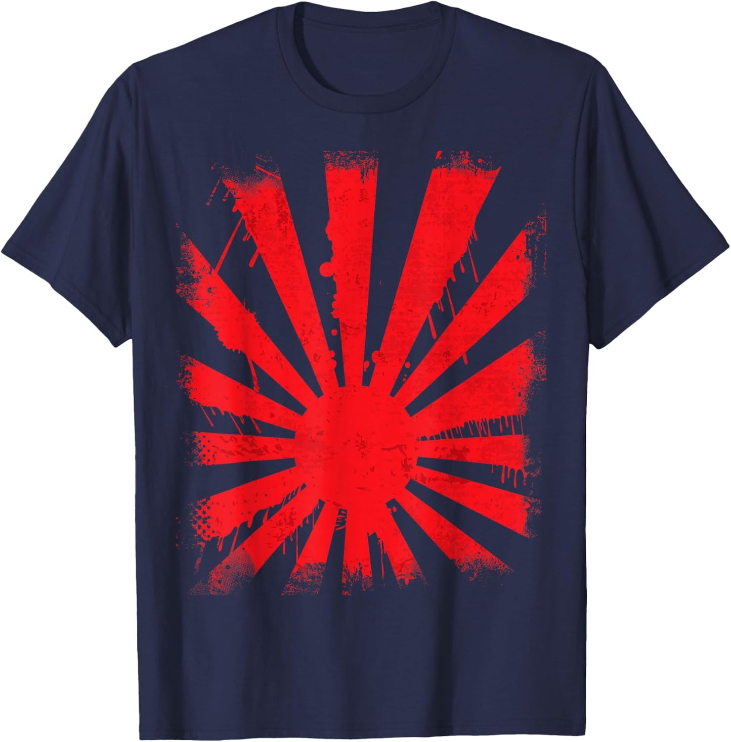 Japanese flag dripping rising sun flare T-Shirt - T-Shirt | Navy