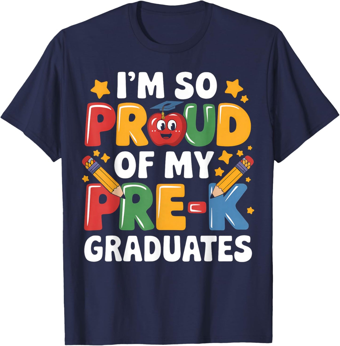 Proud Pre-K Graduate Celebration 2025 T-Shirt - T-Shirt | Navy