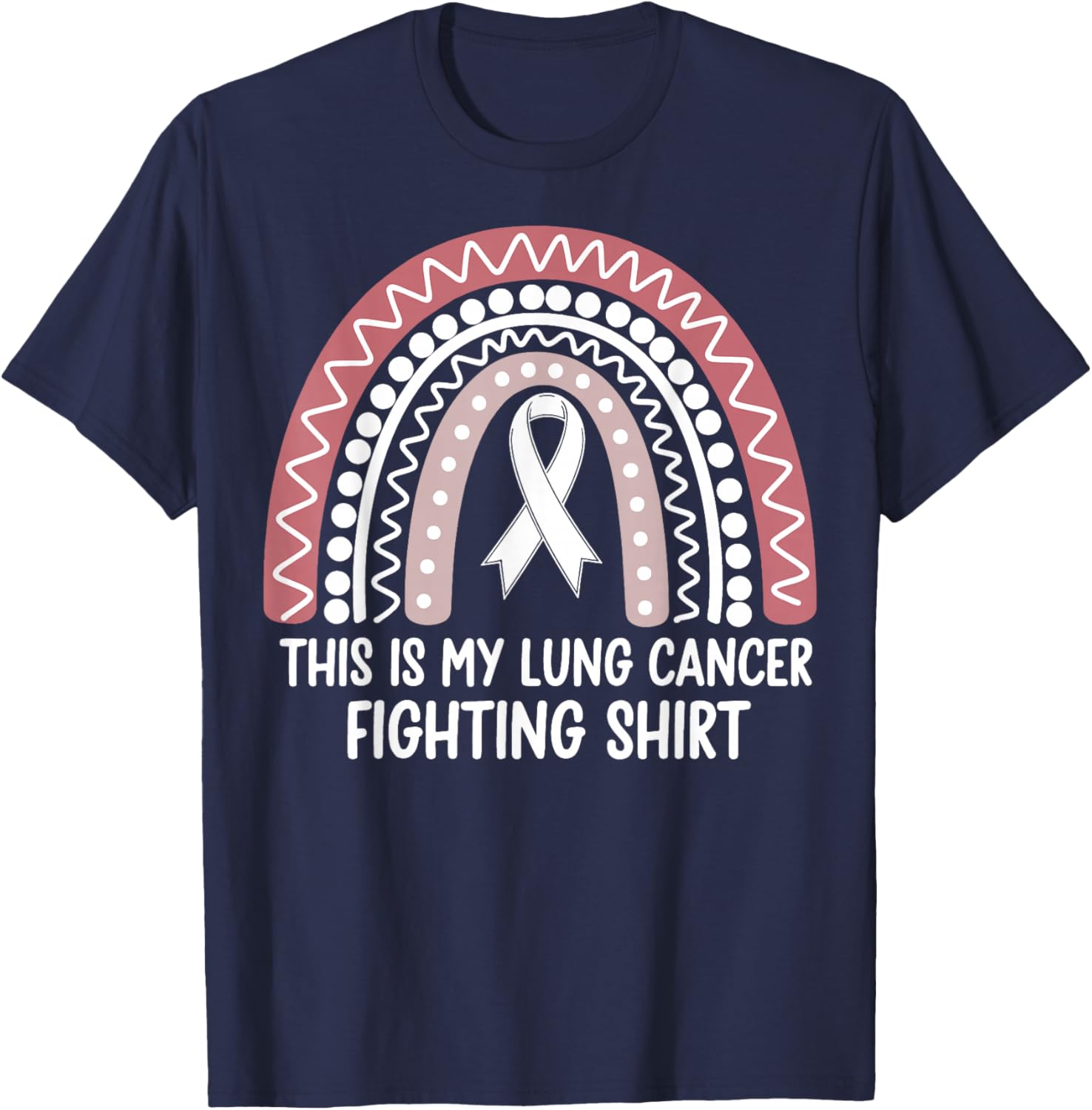 This Is My Lung Cancer Fighting T-Shirt - T-Shirt | Navy