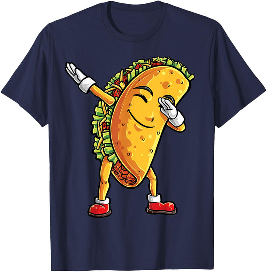 Dabbing Taco Cinco de Mayo Funny Boys Men Mexican Food Dab T-Shirt - T-Shirt | Navy