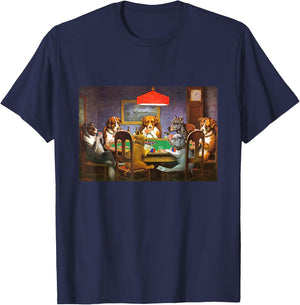 Dogs Playing Poker A Friend in Need Small T-Shirt - T-Shirt | Navy
