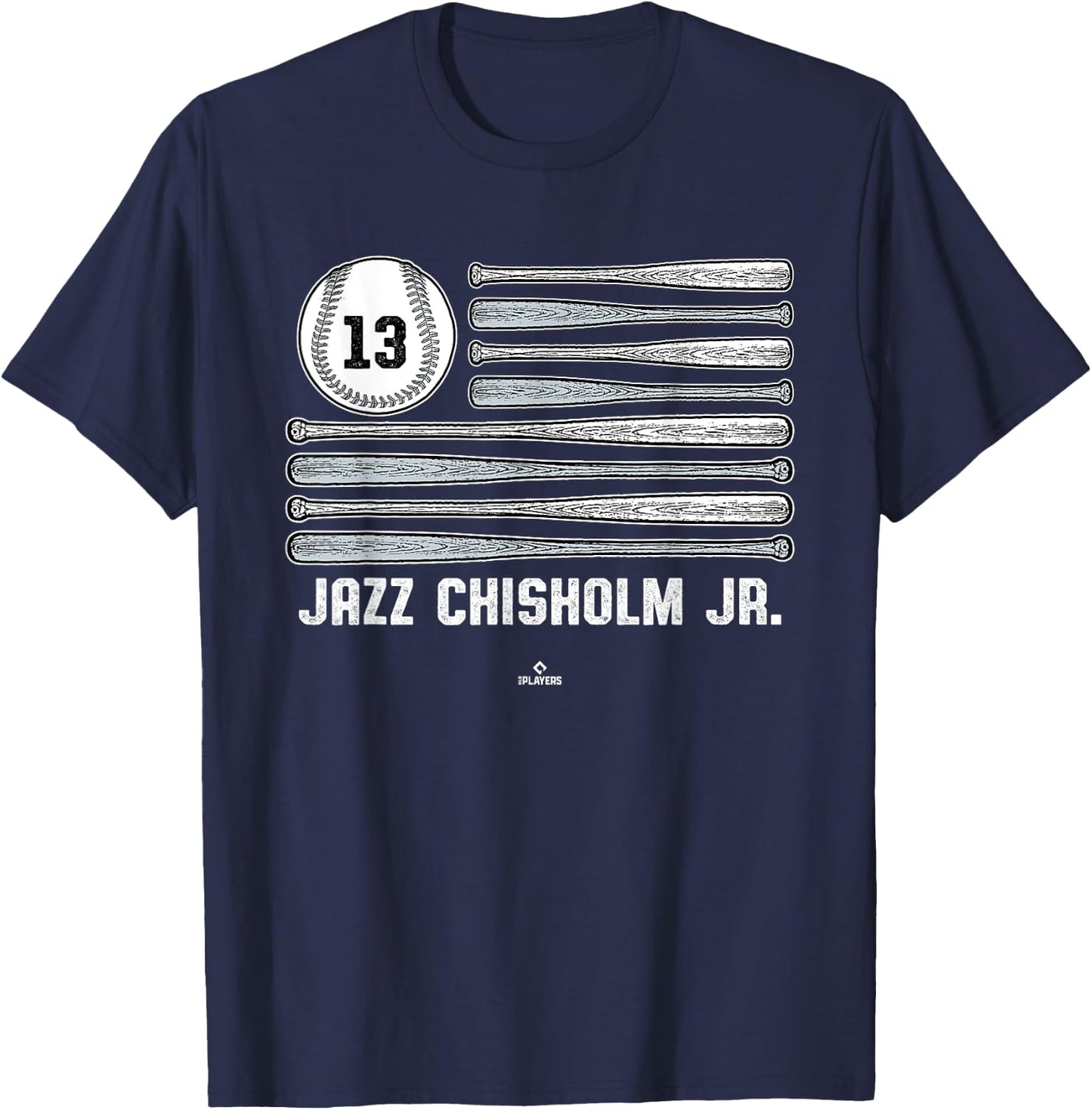 Baseball American Flag Jazz Chisholm Jr. New York Baseball T-Shirt - T-Shirt | Navy