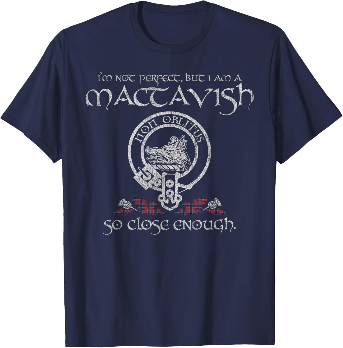 Mactavish Clan Proud Heritage Scottish Last Name Vintage T-Shirt - T-Shirt | Navy