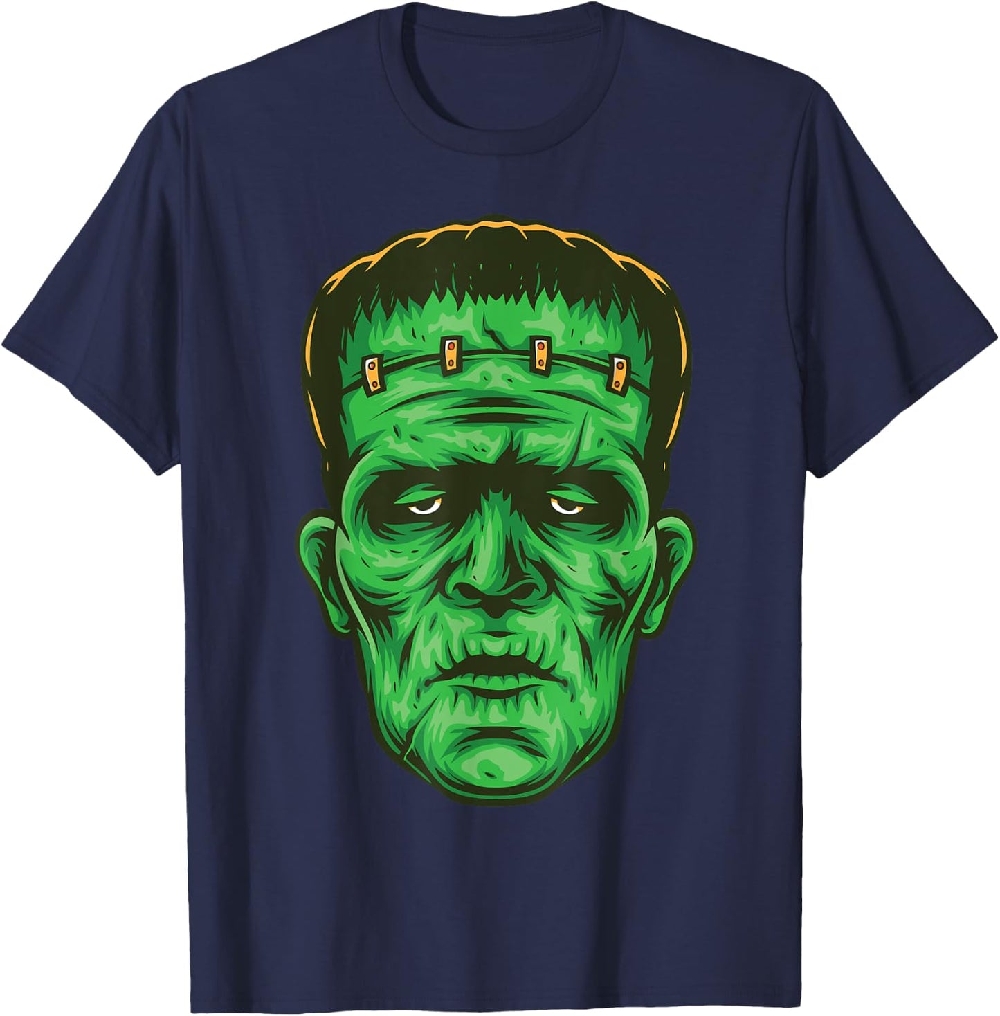 Frankenstein face zombie gifts for lovers zombie T-Shirt - T-Shirt | Navy