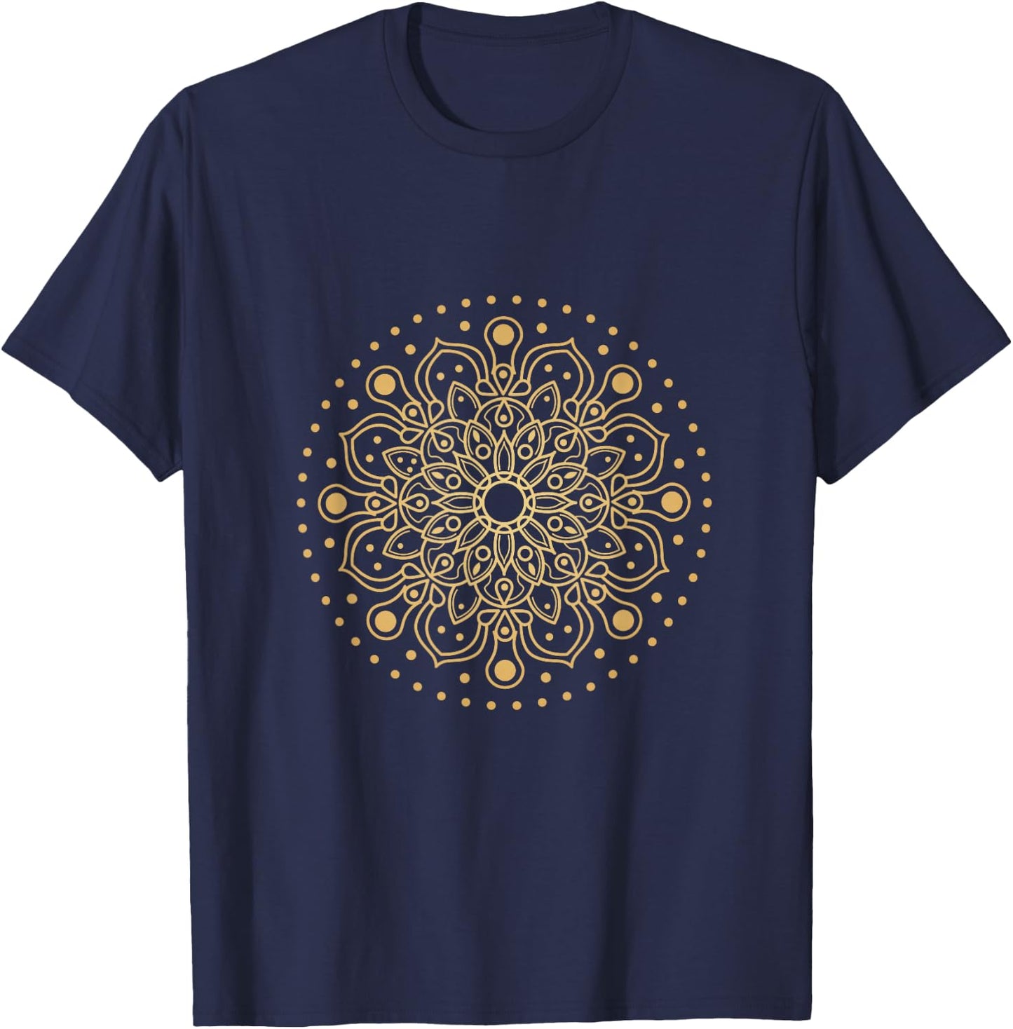 Prana Art Yoga Mandala Sacred Energy Geometry Meditation T-Shirt - T-Shirt | Navy