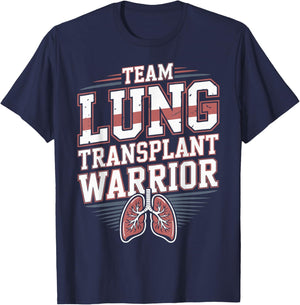 Team Lung Transplant Warrior T-Shirt - T-Shirt | Navy