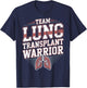 Team Lung Transplant Warrior T-Shirt - T-Shirt | Navy