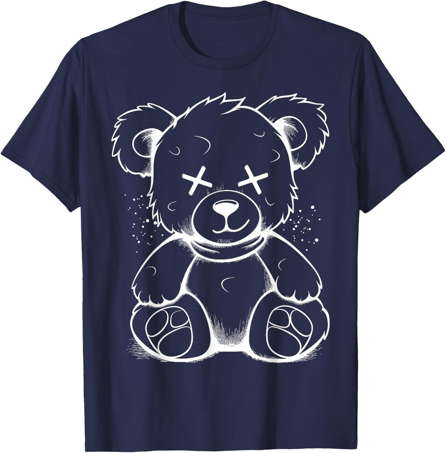 Bad Teddy Bear Dark Scary Fantasy Gothic Teddy Lover T-Shirt - T-Shirt | Navy