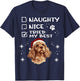 Cute Cocker Spaniel Dog Christmas Naughty Nice Tried my Best T-Shirt - T-Shirt | Navy