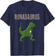 Funny T Rex Dinosaur Running Shirt Runner Race Day Finisher T-Shirt - T-Shirt | Navy