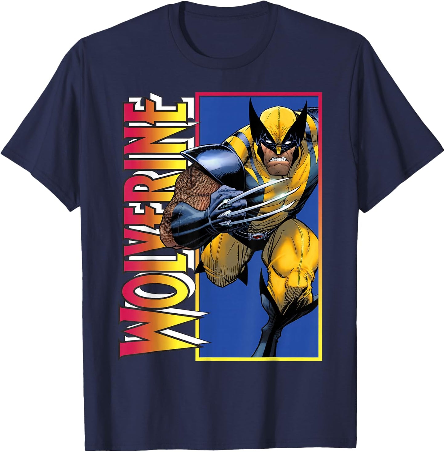 Marvel X-Men Wolverine Classic Gradient T-Shirt - T-Shirt | Navy