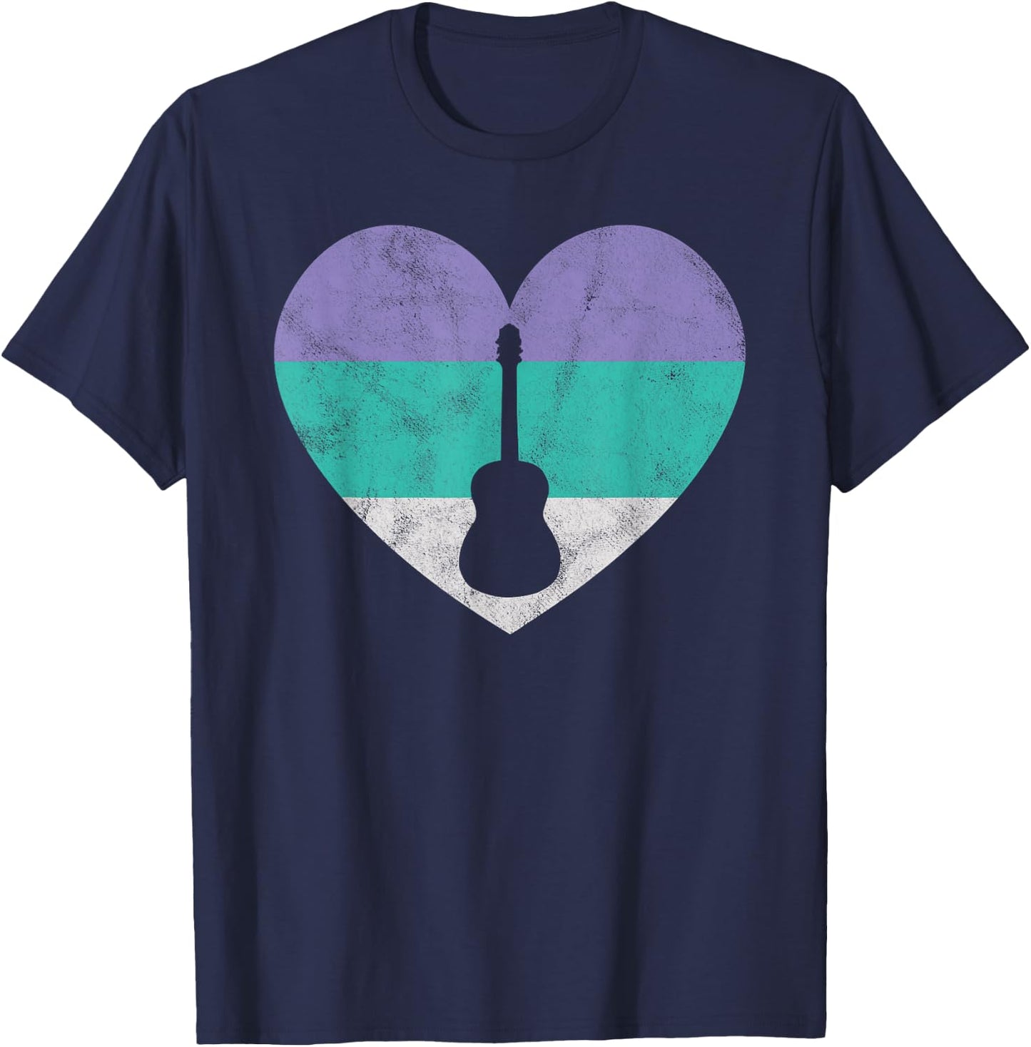 Acoustic Guitar Gift Teens & Girls Retro Vintage T-Shirt - T-Shirt | Navy