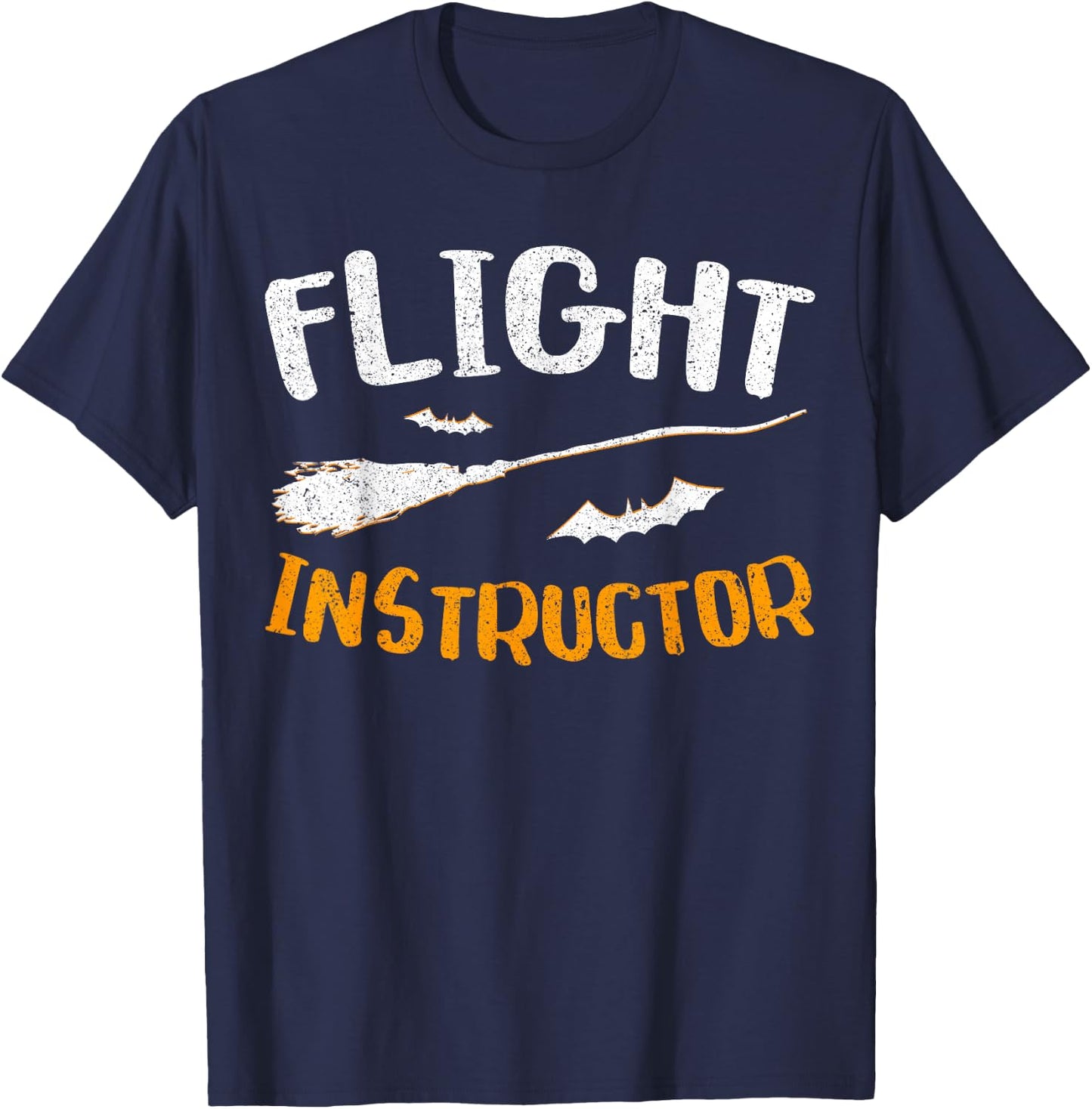 Flight Instructor Witch Shirt Adult Kids Halloween Day T-Shirt - T-Shirt | Navy