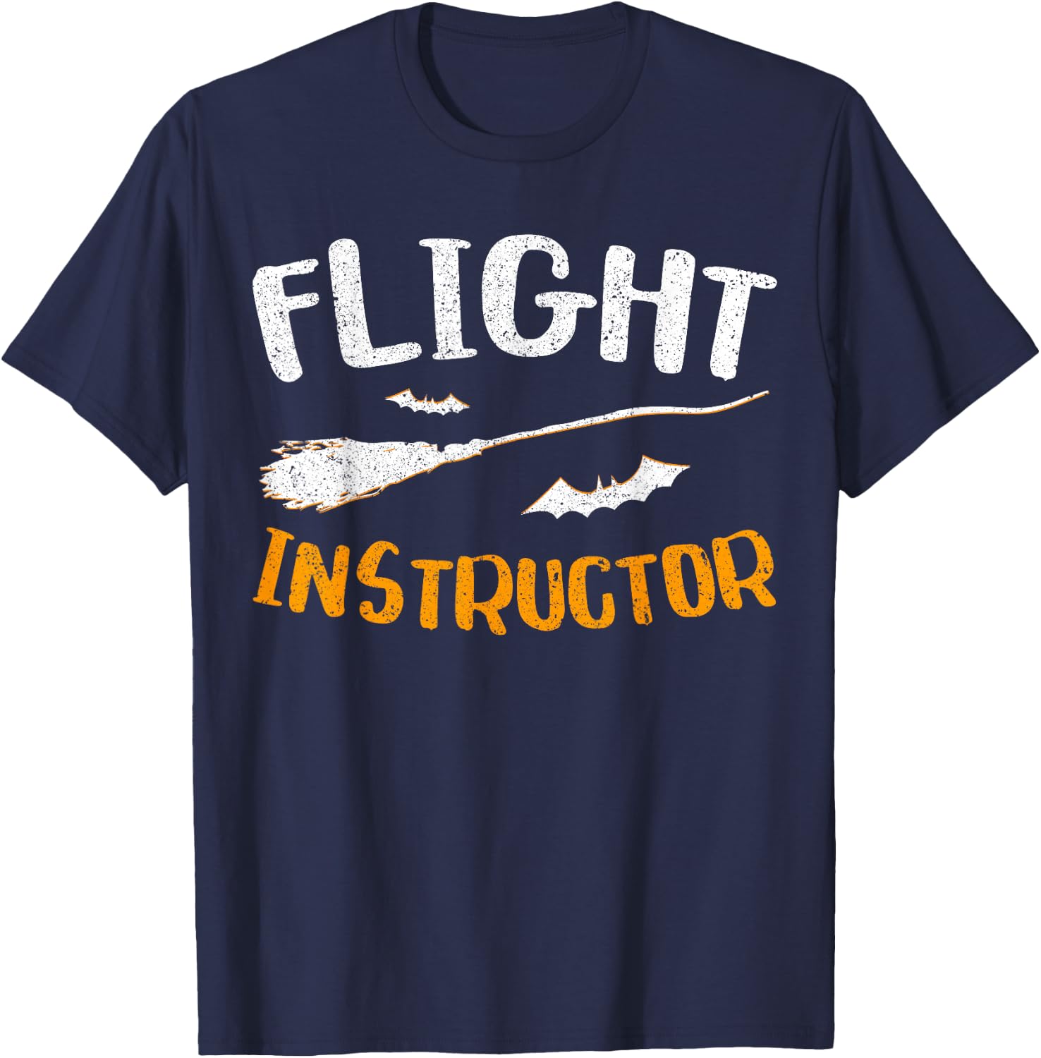 Flight Instructor Witch Shirt Adult Kids Halloween Day T-Shirt - T-Shirt | Navy