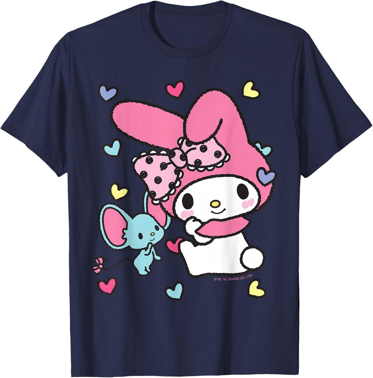My Melody and Friend Sweet Hearts Shirt T-Shirt - T-Shirt | Navy