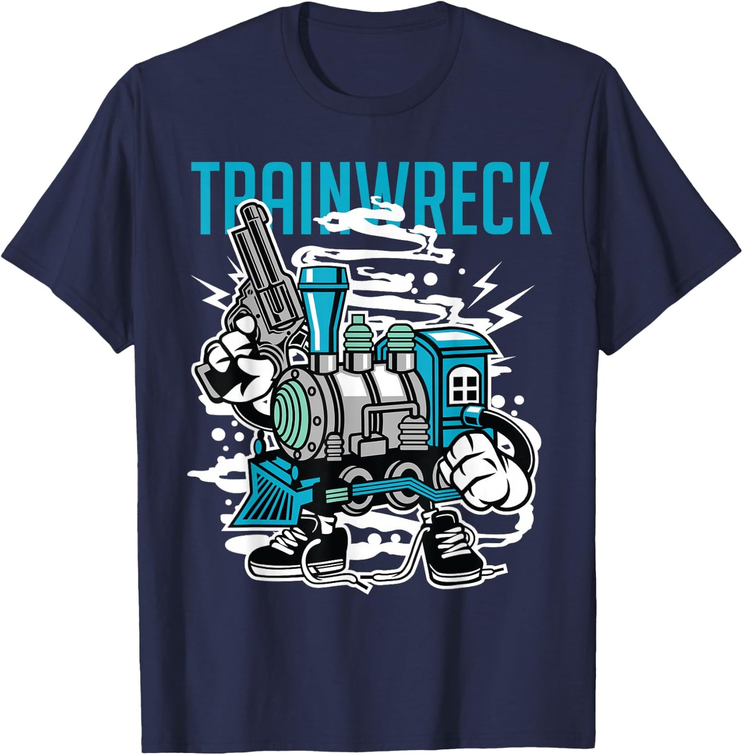 Weed Strain Cartoon Characters, Trainwreck T-Shirt - T-Shirt | Navy