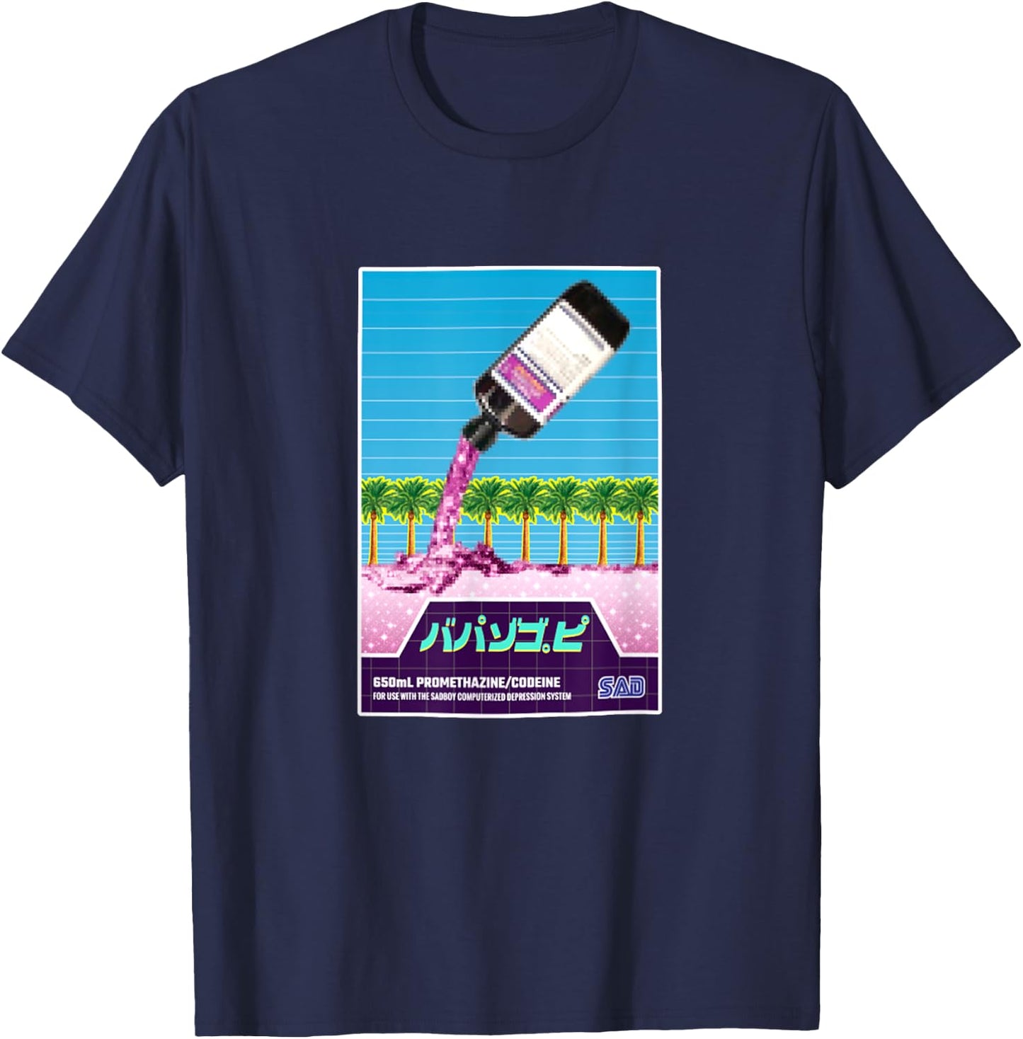 Spring Lean Saboy Codeine Shirt T-Shirt - T-Shirt | Navy