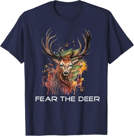Fear The Deer Basketball T-Shirt - T-Shirt | Navy