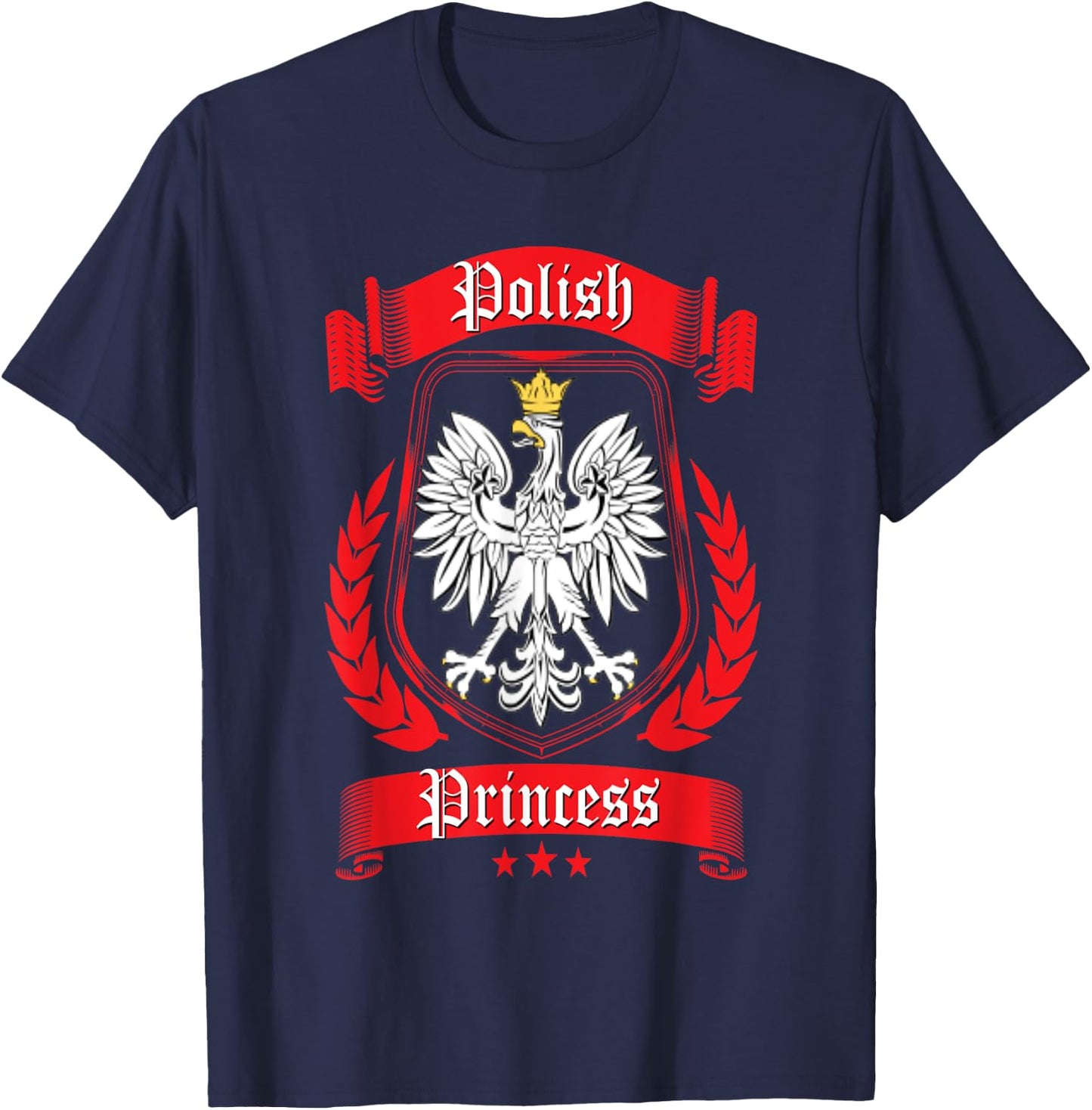 Polish Princess Shirt Dyngus Day Poland Eagle Daughter Girls T-Shirt - T-Shirt | Navy